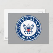 US-Marine | Navy Alt Emblem Postkarte (Vorne/Hinten)