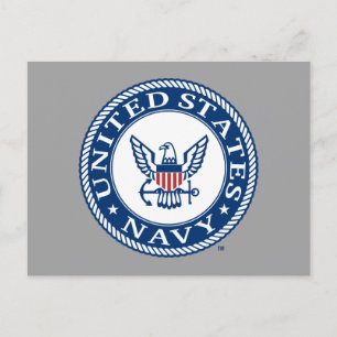 US-Marine   Navy Alt Emblem Postkarte