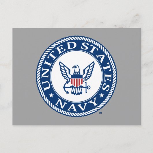 US-Marine | Navy Alt Emblem Postkarte (Vorderseite)