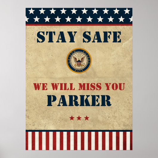 US-Marine | Navy Emblem | Abschiedliches Party Poster (Vorne)