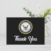 US-Marine | Navy Emblem Dankeskarte (Stehend Vorderseite)