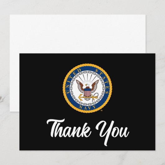 US-Marine | Navy Emblem Dankeskarte (Vorne/Hinten)