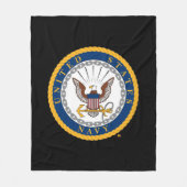 US-Marine | Navy Emblem Fleecedecke (Vorderseite)