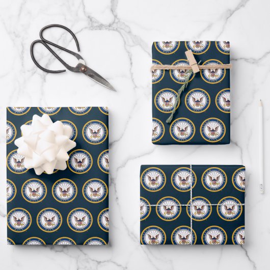 US-Marine | Navy Emblem Geschenkpapier Set (Vorderseite)