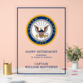 US-Marine | Navy Emblem | glückliche Pensionierung Acrylschild (Hochzeit)