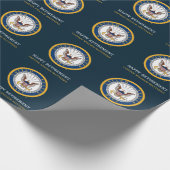 US-Marine | Navy Emblem | glückliche Pensionierung Geschenkpapier (Ecke)