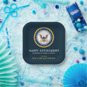 US-Marine | Navy Emblem | glückliche Pensionierung Pappteller (Party)