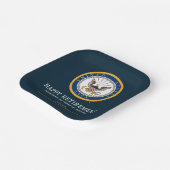 US-Marine | Navy Emblem | glückliche Pensionierung Pappteller (Gewinkelt)