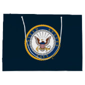 US-Marine | Navy Emblem Große Geschenktüte (Rückseite)