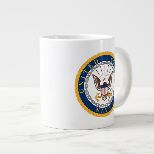 US-Marine | Navy Emblem Jumbo-Tasse (Vorderseite Rechts)