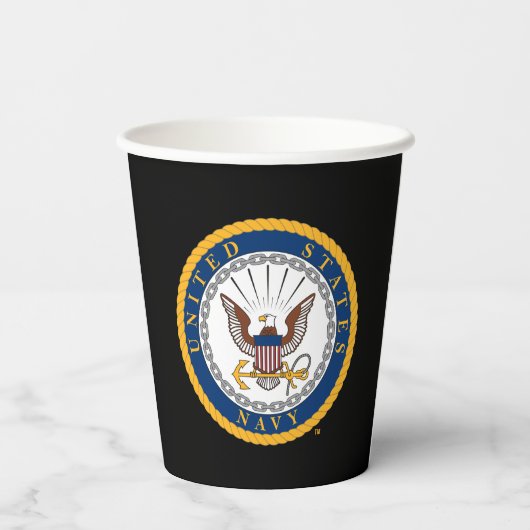 US-Marine | Navy Emblem Pappbecher (Rückseite)