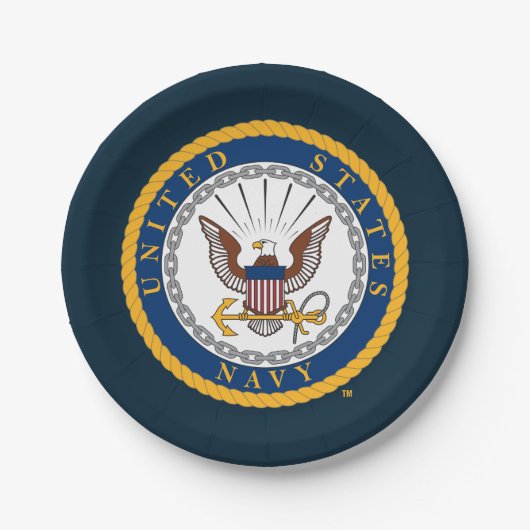 US-Marine | Navy Emblem Pappteller (Vorderseite)