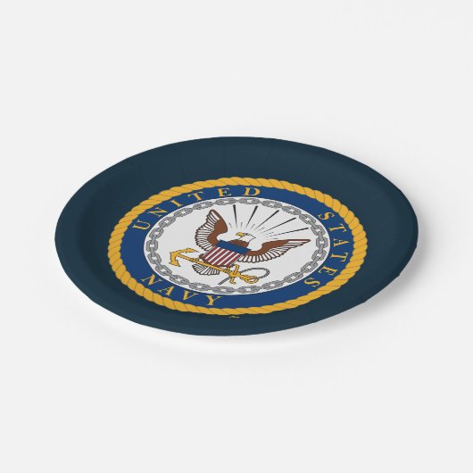 US-Marine | Navy Emblem Pappteller (Schrägansicht)