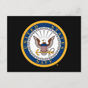 US-Marine   Navy Emblem Postkarte
