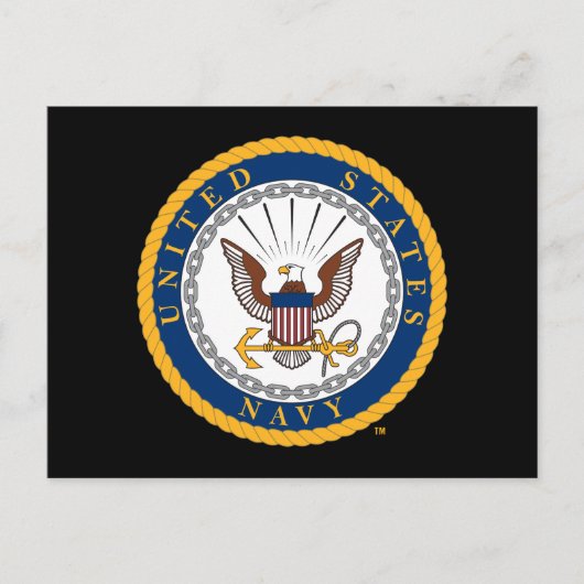US-Marine | Navy Emblem Postkarte (Vorderseite)