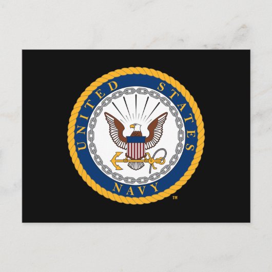 US-Marine | Navy Emblem Postkarte (Vorderseite)