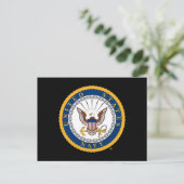US-Marine | Navy Emblem Postkarte (Stehend Vorderseite)