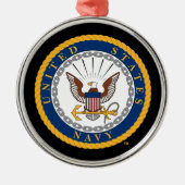 US-Marine | Navy Emblem Silbernes Ornament (Vorne)