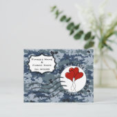 US MARINE Navy Save the Date & Balloons Ankündigungspostkarte (Stehend Vorderseite)