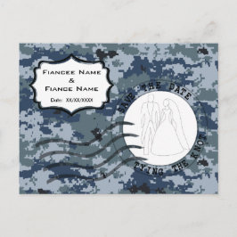 US MARINE Navy Save the Date & Braut und Bräuche Ankündigungspostkarte