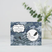 US MARINE Navy Save the Date & Shoes Ankündigungspostkarte (Stehend Vorderseite)