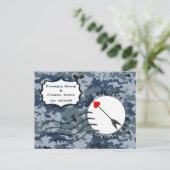 US MARINE Navy Save the Date und Arrow Ankündigungspostkarte (Stehend Vorderseite)