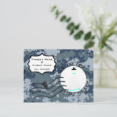 US MARINE Navy Save the Date und Hochzeitskleid Ankündigungspostkarte (Stehend Vorderseite)