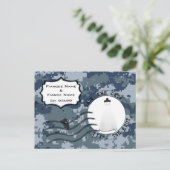 US MARINE Navy Save the Date und Hochzeitskleid Ankündigungspostkarte (Stehend Vorderseite)