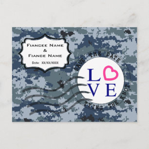 US MARINE Navy Save the Date und Liebe Ankündigungspostkarte