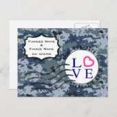 US MARINE Navy Save the Date und Liebe Ankündigungspostkarte (Vorne/Hinten)