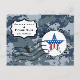 US MARINE Navy Save the Date und Star Ankündigungspostkarte