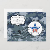 US MARINE Navy Save the Date und Star Ankündigungspostkarte (Vorne/Hinten)