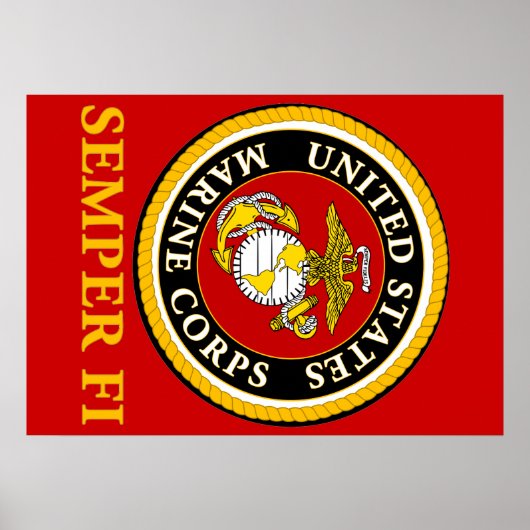 US Marine Offiziell Siegel - Semper Fi Poster (Vorne)