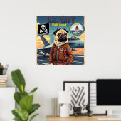 US MARINE Pilot Mops Streike Kämpfer Squadron 103 Poster (Heimbüro)