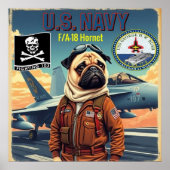 US MARINE Pilot Mops Streike Kämpfer Squadron 103 Poster (Vorne)