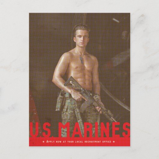 US Marine Recruitment Poster Postkarte (Vorderseite)