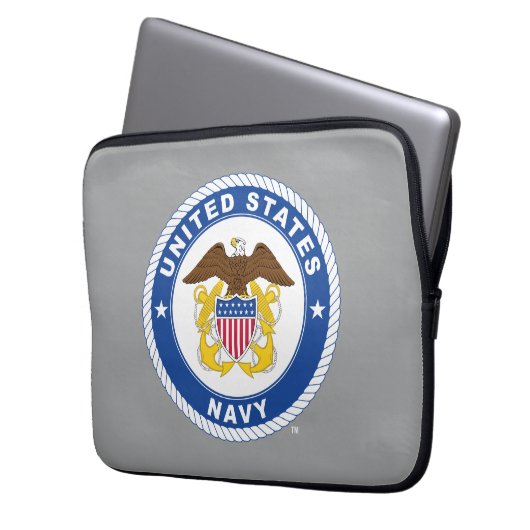 US-Marine | Referent Wappen Laptopschutzhülle (Vorderseite Links)