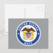US-Marine | Referent Wappen Postkarte (Vorne/Hinten)