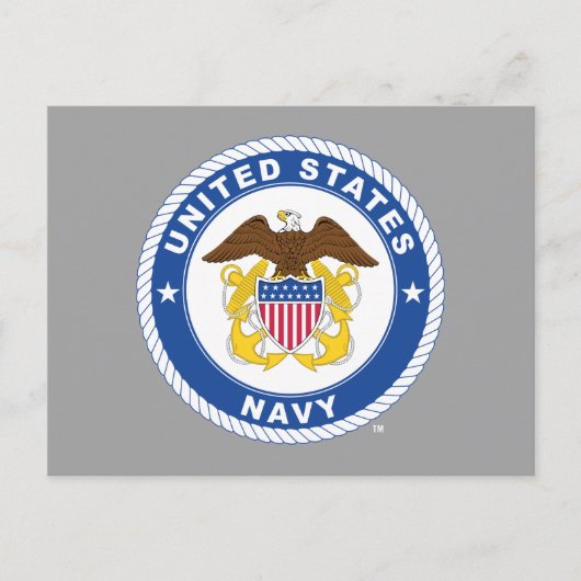 US-Marine | Referent Wappen Postkarte (Vorderseite)