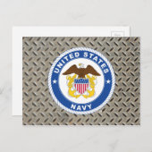 US-Marine | Referent Wappen Postkarte (Vorne/Hinten)