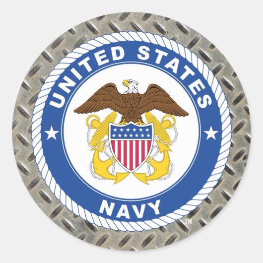 US-Marine | Referent Wappen Runder Aufkleber (Vorderseite)