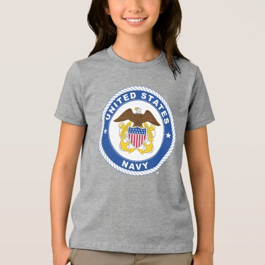 US-Marine | Referent Wappen Tri-Blend Shirt (Vorderseite)