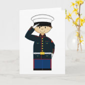 US Marine Saluting Card Karte (Gelbe Blume)