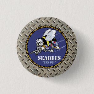 US-Marine   Seabees Button