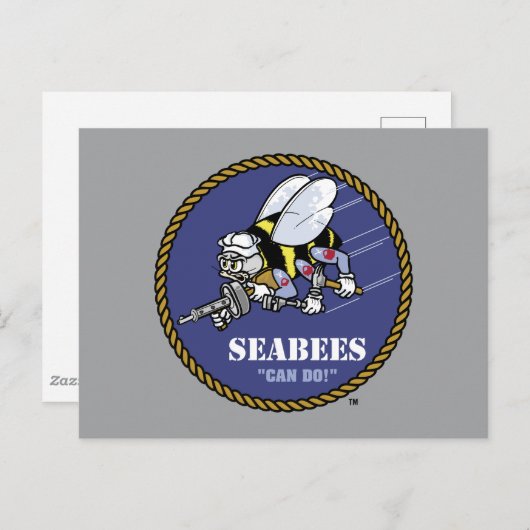 US-Marine | Seabees Postkarte (Vorne/Hinten)