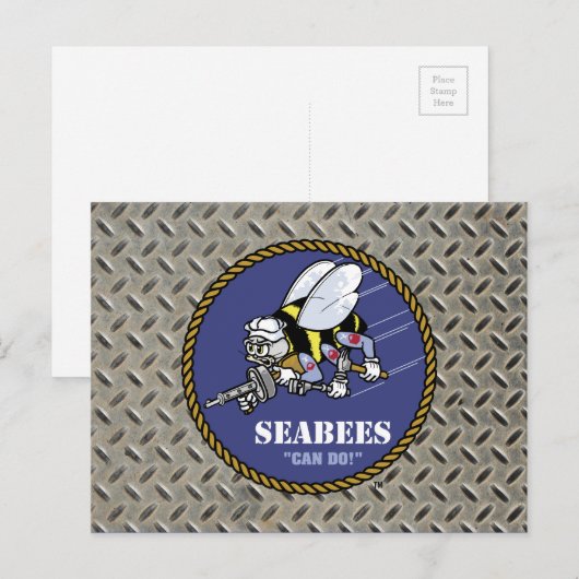 US-Marine | Seabees Postkarte (Vorne/Hinten)