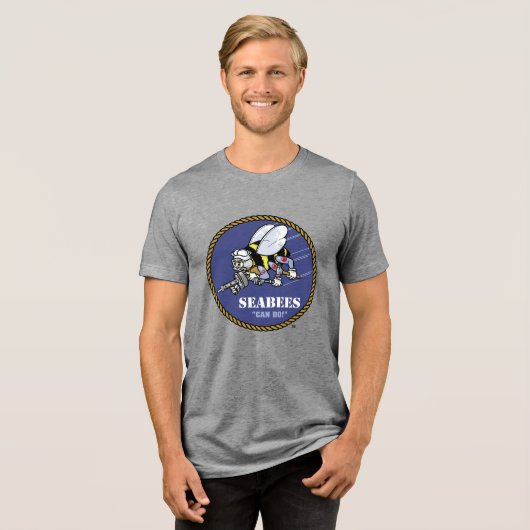US-Marine | Seabees Tri-Blend Shirt (Vorderseite voll)