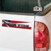 US Marine Veteran American Flag Autoaufkleber (Auf Lkw)