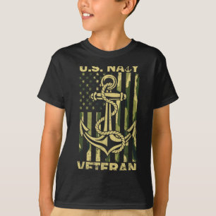 Us Marine-Veteran Flag Tarnung amerikanischer Patr T-Shirt