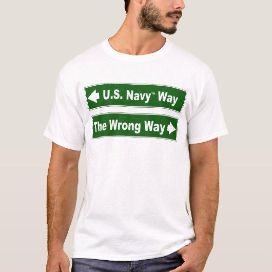 US Marine-Weisen-Straßen-Zeichen-Shirt T-Shirt (Vorderseite)